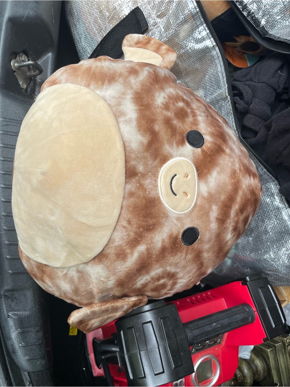 Squishmallows Brown and Cream Bear Plush Pillow